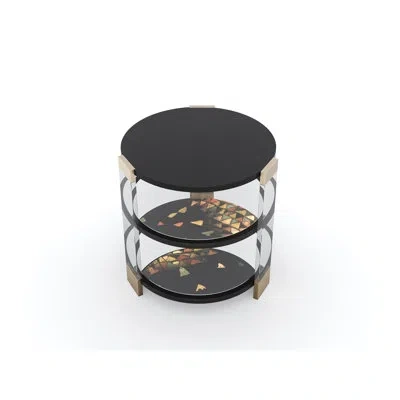 Caracole Go Around It End Table In Black