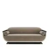 Caracole Helena Sofa In Ivory Craze/charred Bark/brushed Gold 