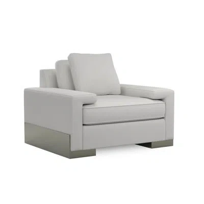Caracole I'm Shelf-ish 45'' Wide Down Cushion Armchair In Gray