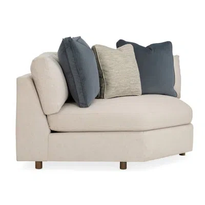 Caracole I'm Shelf-ish Barrel Chair In Beige,dark Gray