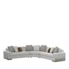 Caracole I'm Shellfish 3 Piece Sectional Sofa In Pyrite/stone Fabric -cc