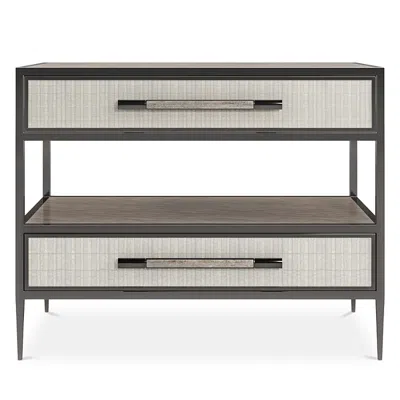 Caracole Dual Impressions Nightstand In Birch/brown