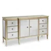 Caracole Emilee Antiqued Mirrored Dresser In Auric