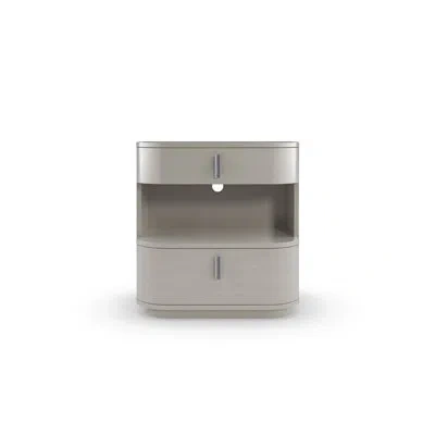 Caracole La Moda 2 - Drawer Solid Wood Nightstand In Gray