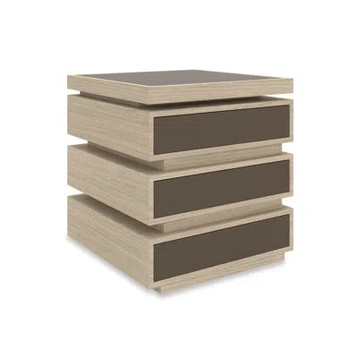 Caracole La Moda End Table Petite In Dry Martini,frosted Smoked Bronze