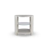 Caracole La Moda Solid Wood Frame End Table With Storage In Thunder