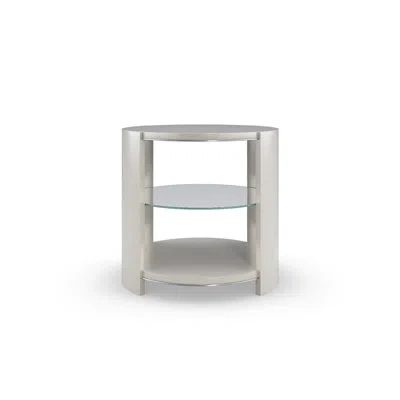 Caracole La Moda Solid Wood Frame End Table With Storage In Thunder