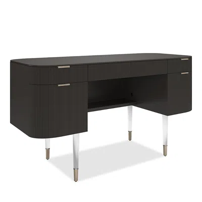 Caracole Lady Love Desk, Dark Chocolate In Black