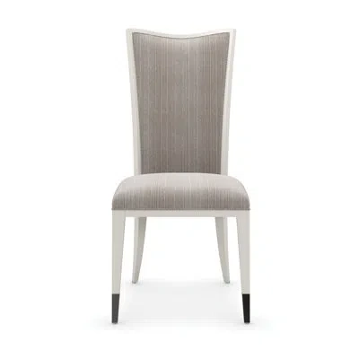 Caracole Lady Upholstered Dining Chair In Black;white