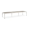 Caracole Lattice Gather Rectangular Dining Table In Soft Silver