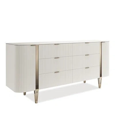 Caracole Love At First Sight 78 Dresser, Matte Pearl In White