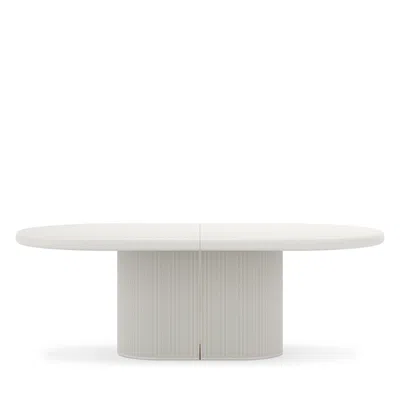 Caracole Love Dining Table, Matte Pearl In White