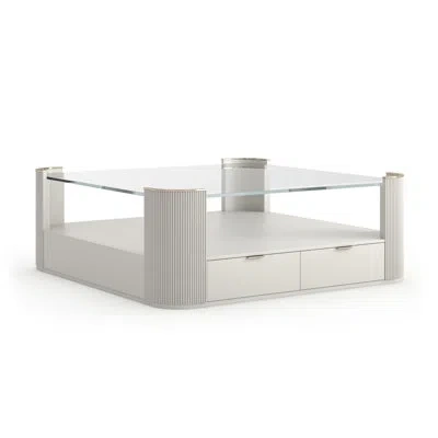 Caracole Love Glass Top Single Coffee Table In Clear