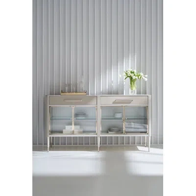 Caracole Love Interest 74'' Server In Matte Pearl