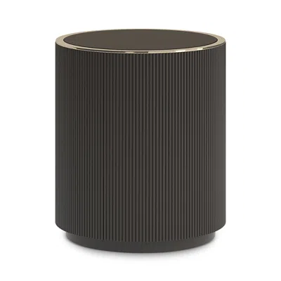 Caracole Love Round Side Table In Brown