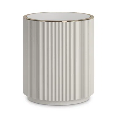 Caracole Love Round Side Table In White