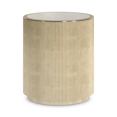 Caracole Love Round Side Table In Gold