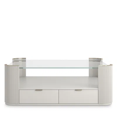 Caracole Love Square Cocktail Table In White