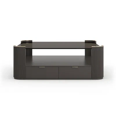 Caracole Love Square Cocktail Table- In Black