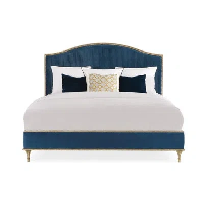 Caracole Low Profile Platform Bed In Blue