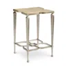 Caracole Lucky Charm Side Table In Taupe Silver Leaf