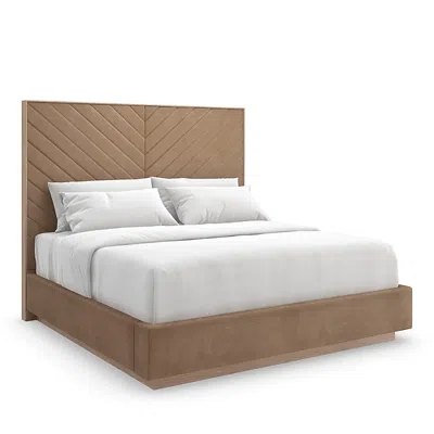 Caracole Meet You In The Middle Bed, King In Camel