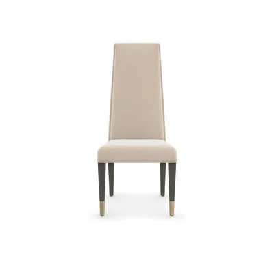 Caracole Metropolitan Side Chair In Cream In Gray