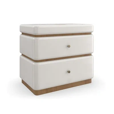 Caracole Milos Nightstand In Almond Milk;toasted Pecan