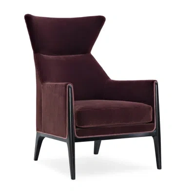 Caracole Modern Edge Boundless Wingback Chair In Burgundy