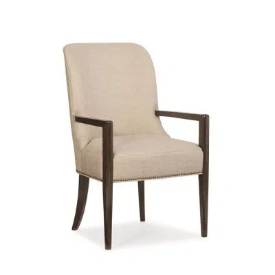 Caracole Modern Streamline 23" Wide Armchair In Beige