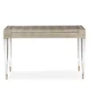 Caracole Moment Of Clarity Makeup Desk In Soft Silver Leaf