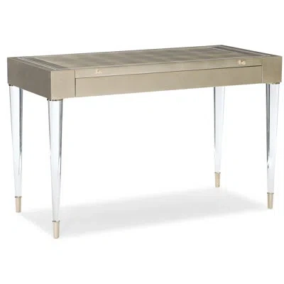 Caracole Moment Of Clarity Writing Desk In Soft Silver Leaf
