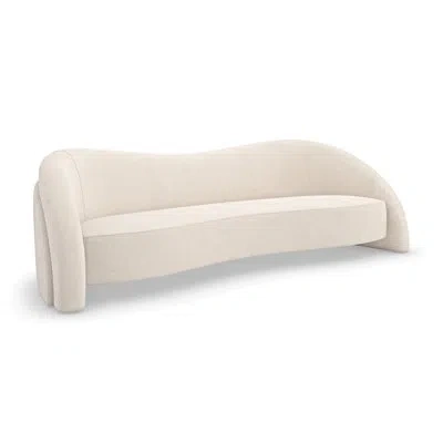 Caracole Movement 105'' Round Arm Sofa In Alabaster