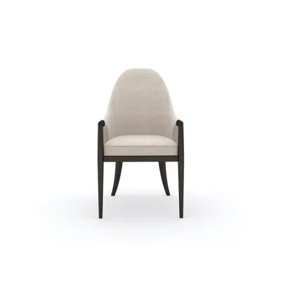 Caracole Natural Choice Upholstered Arm Chair In Dark Chocolate