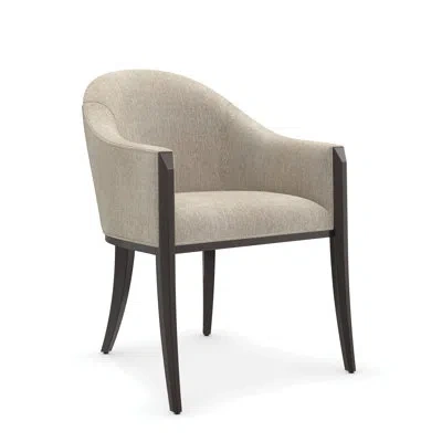 Caracole Next Course Upholstered Arm Chair In Dark Chocolate