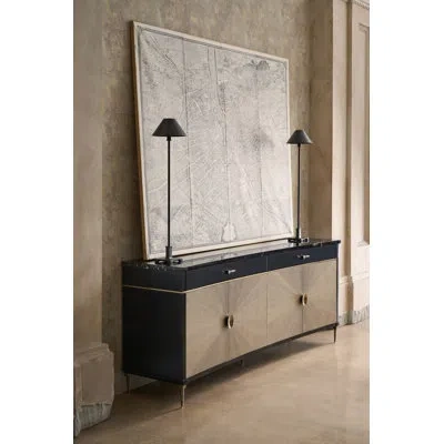 Caracole Noir In Almost Black;brushed Gold