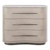 Caracole Nomadic Three Drawer Nightstand In Moonstone
