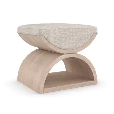 Caracole Open Enrollment Novelty Ottoman In Natural,gray