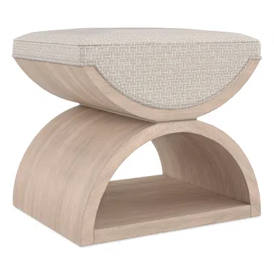 Caracole Open Enrollment Ottoman In Tan/ivory