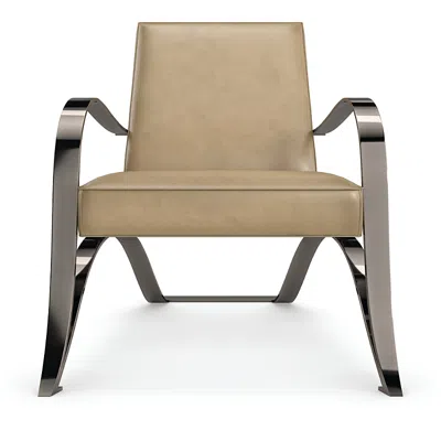 Caracole Opening Act Leather Chair In Camel