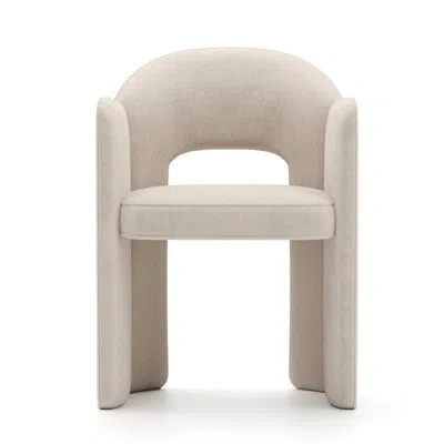 Caracole Overlap Arm Dining Chair In Ivory