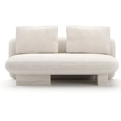 Caracole Overlap Armless Loveseat Ecru