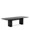 Caracole Overlap Black Marble Rectangle Dining Table In Black