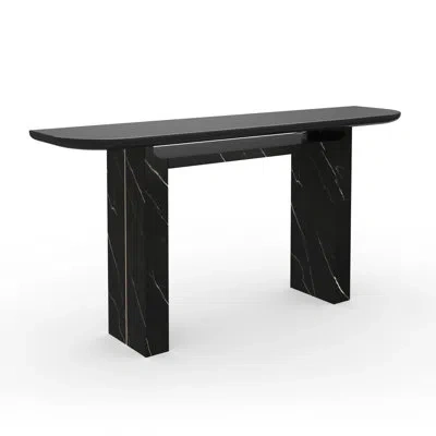Caracole Overlap Console Dark In Piano Black