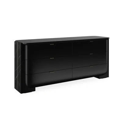 Caracole Overlap Dresser Dark In Piano Black