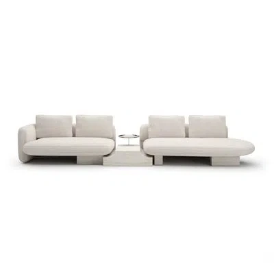Caracole *overlap Right Bumper Sectional In White