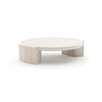 Caracole Overlap Round Cocktail Table Light In White