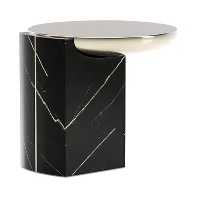 Caracole Overlap Round Side Table, Dark In Multi