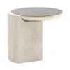 Caracole Overlap Round Side Table, Light In Neutral