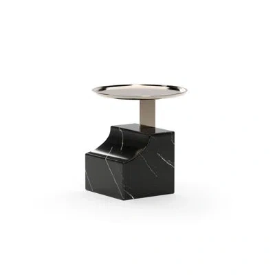 Caracole Overlap Sectional Accent Table Dark In Whsiper Of Gold